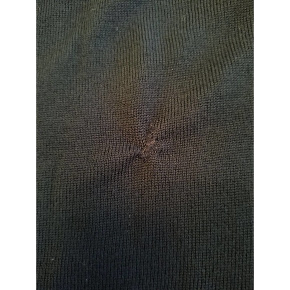 Belford 100% Extra Fine Merino Wool V-neck Long Sleeve Black Sweater Men's Sz L - Picture 7 of 12